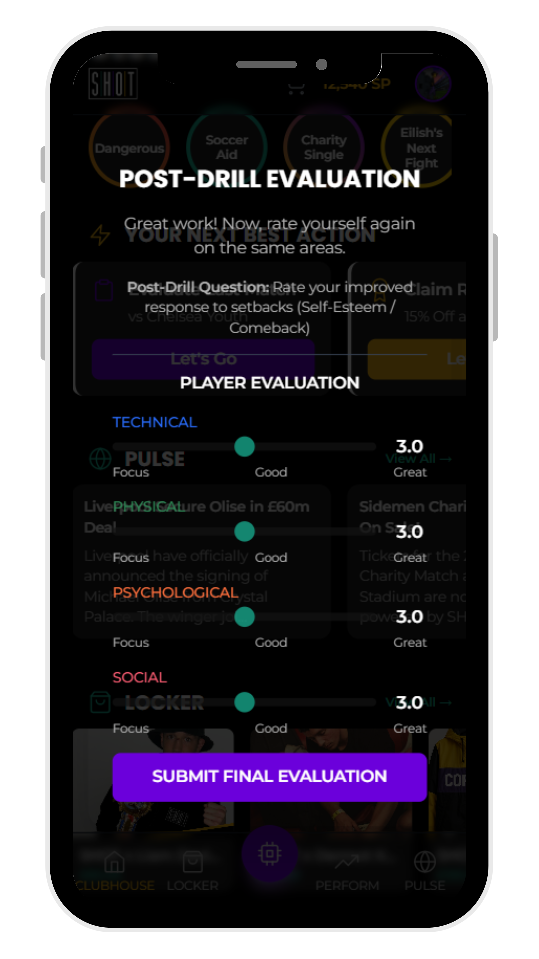 SHOT App Timeline
